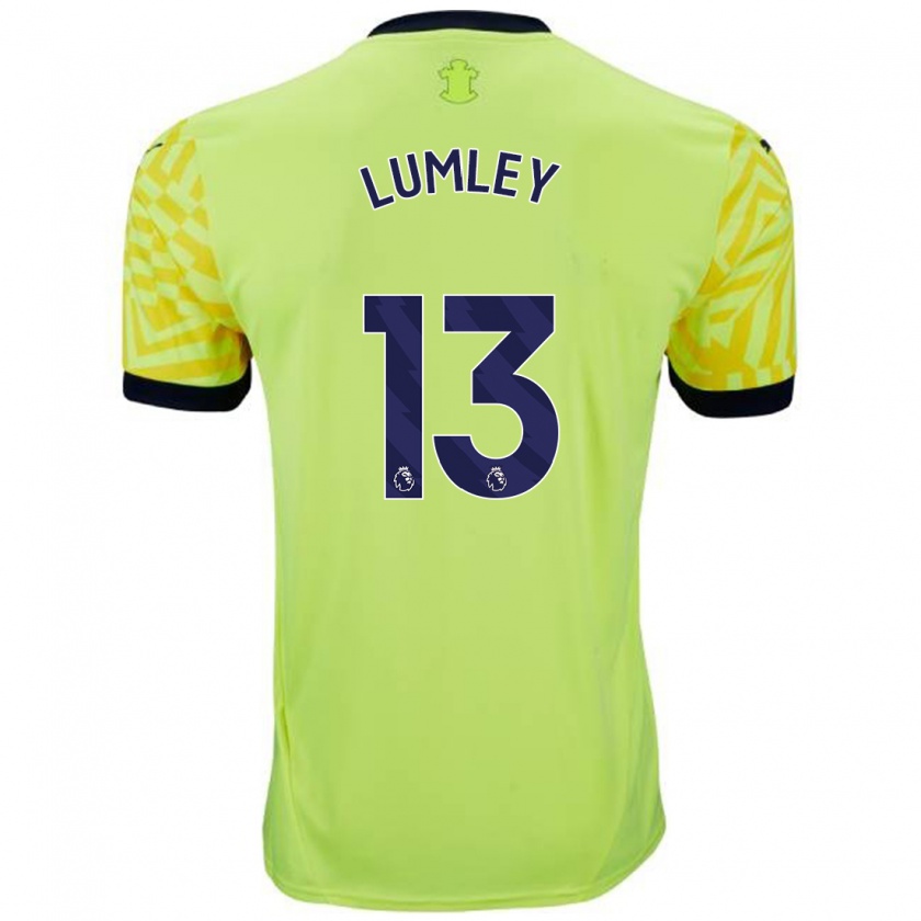 Kandiny Homme Maillot Joe Lumley #13 Jaune Tenues Extérieur 2024/25 T-Shirt