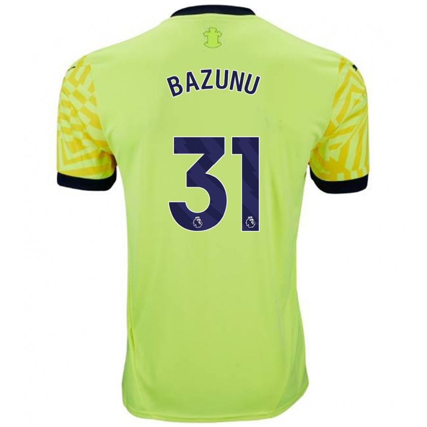 Kandiny Homme Maillot Gavin Bazunu #31 Jaune Tenues Extérieur 2024/25 T-Shirt