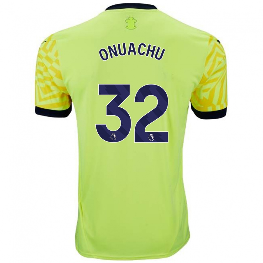 Kandiny Homme Maillot Paul Onuachu #32 Jaune Tenues Extérieur 2024/25 T-Shirt