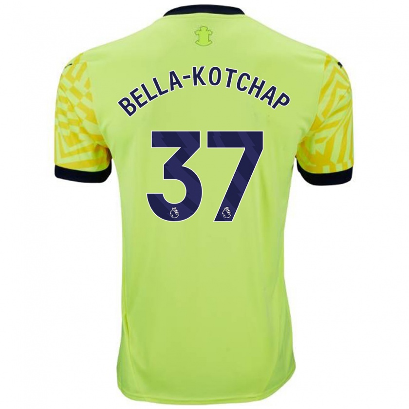 Kandiny Homme Maillot Armel Bella-Kotchap #37 Jaune Tenues Extérieur 2024/25 T-Shirt