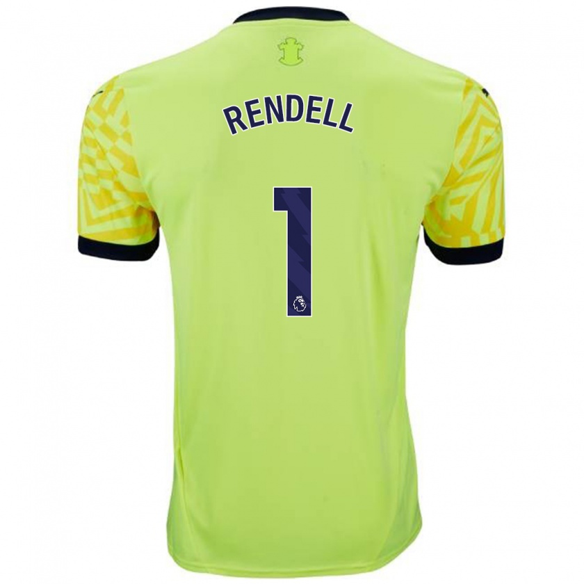 Kandiny Homme Maillot Kayla Rendell #1 Jaune Tenues Extérieur 2024/25 T-Shirt