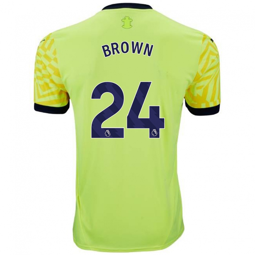 Kandiny Homme Maillot Rachel Brown #24 Jaune Tenues Extérieur 2024/25 T-Shirt