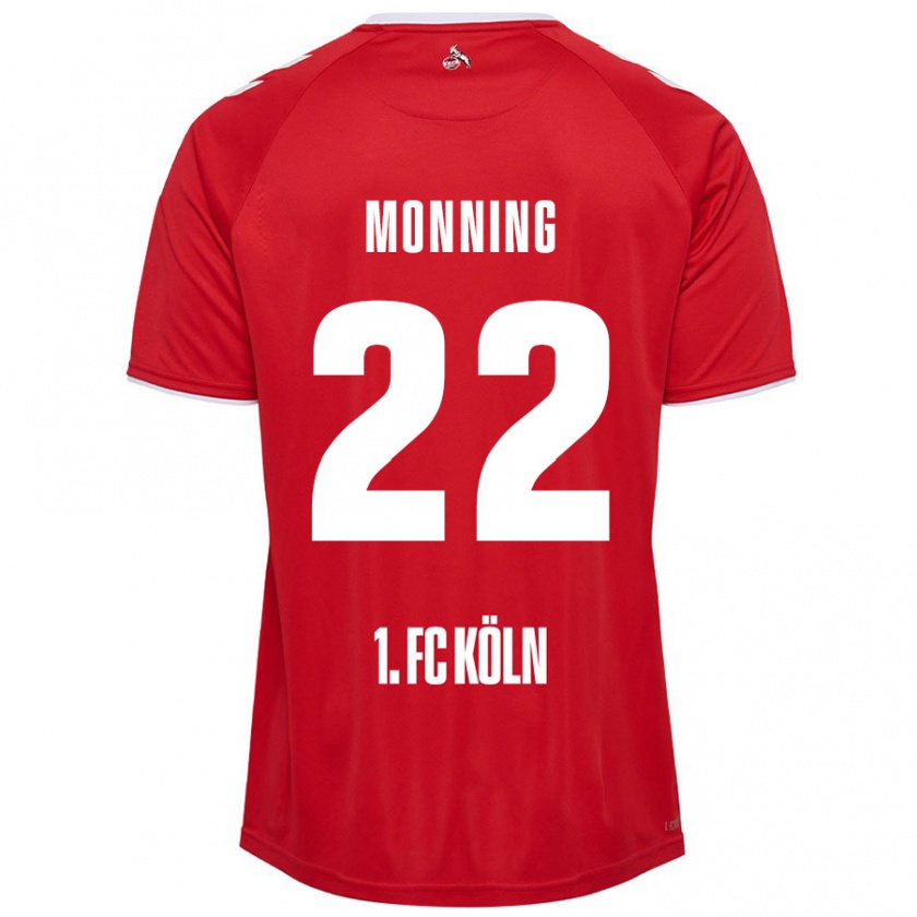 Kandiny Homme Maillot Marlon Monning #22 Rouge Blanc Tenues Extérieur 2024/25 T-Shirt