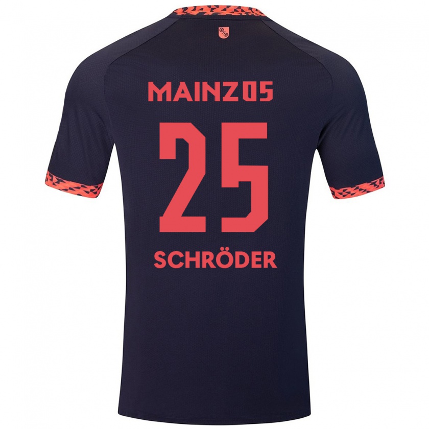 Kandiny Homme Maillot Maxim Schröder #25 Bleu Corail Rouge Tenues Extérieur 2024/25 T-Shirt