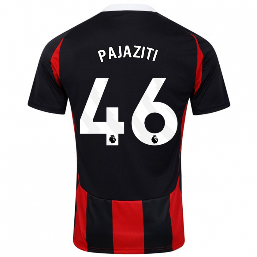 Kandiny Homme Maillot Adrion Pajaziti #46 Noir Rouge Tenues Extérieur 2024/25 T-Shirt