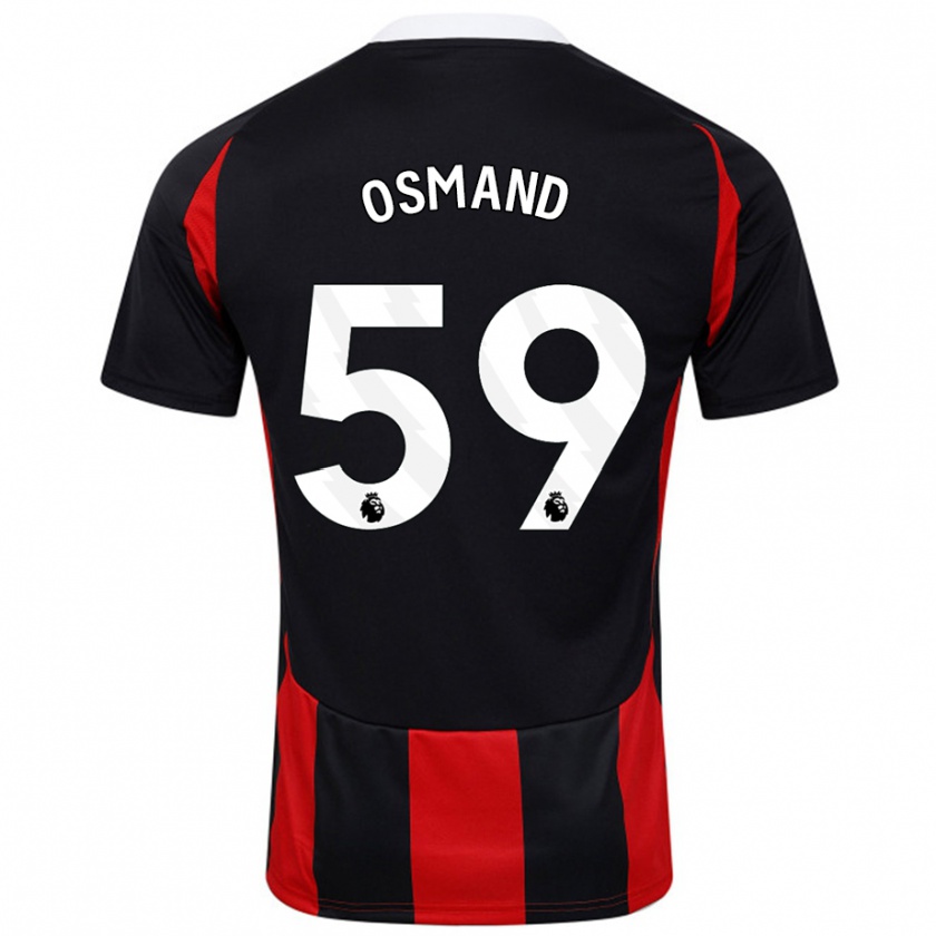 Kandiny Homme Maillot Callum Osmand #59 Noir Rouge Tenues Extérieur 2024/25 T-Shirt