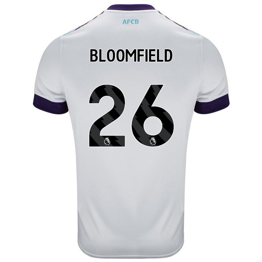 Kandiny Homme Maillot Erin Bloomfield #26 Blanc Vert Violet Tenues Extérieur 2024/25 T-Shirt