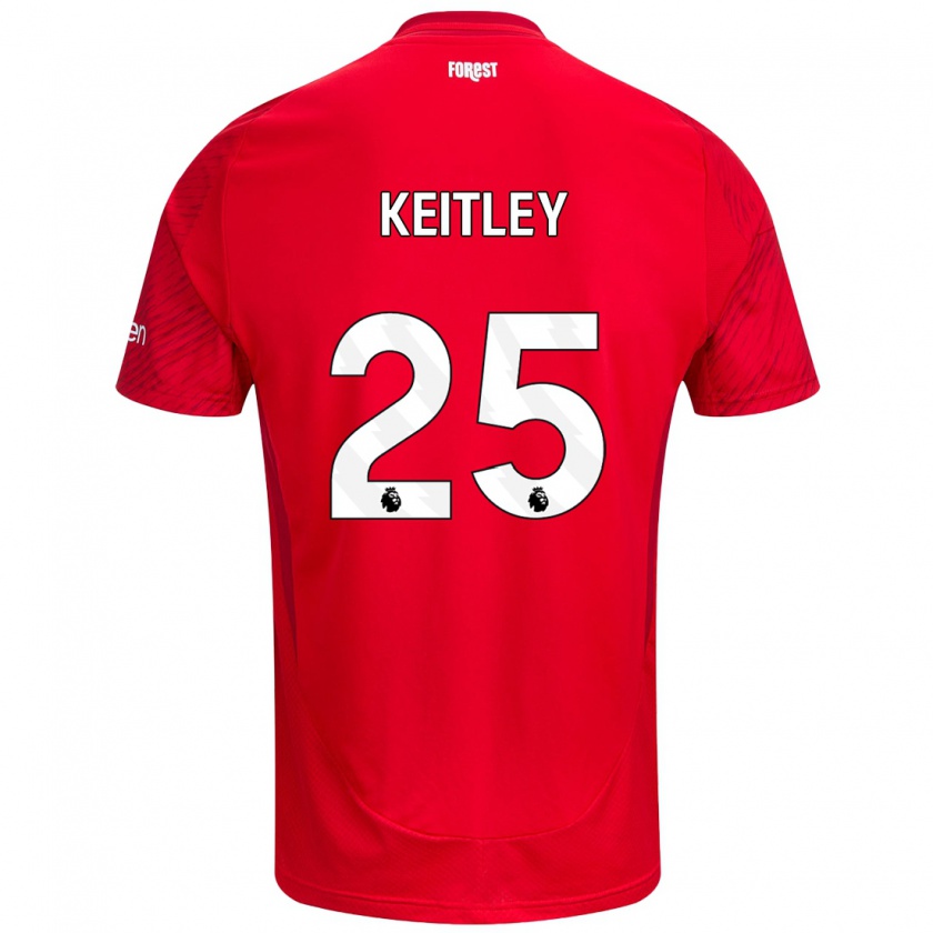 Kandiny Femme Maillot Alice Keitley #25 Rouge Blanc Tenues Domicile 2024/25 T-Shirt