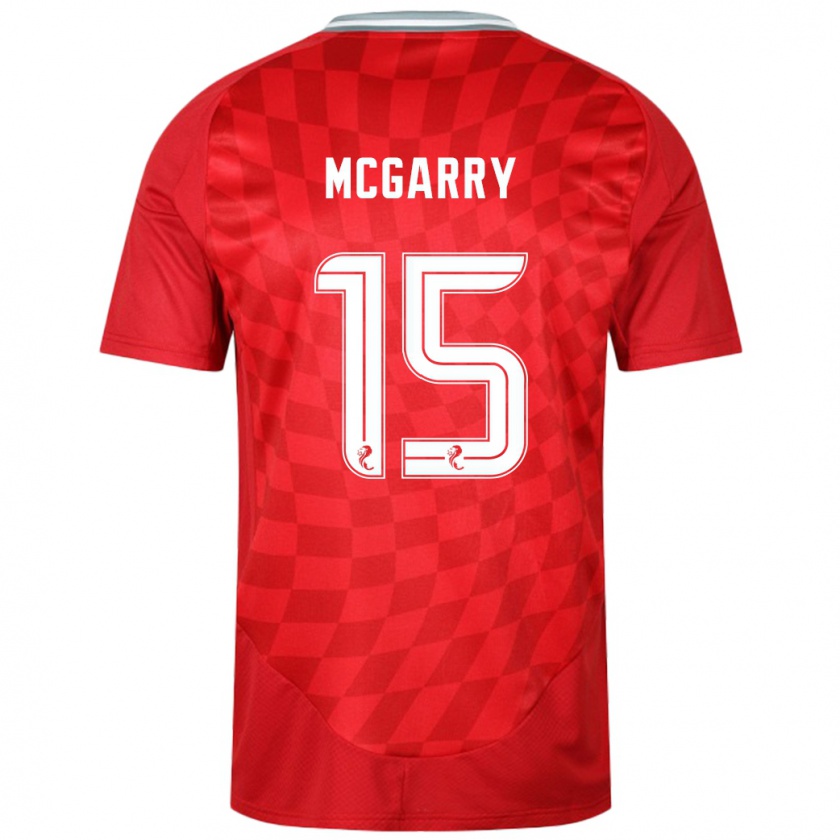 Kandiny Femme Maillot James Mcgarry #15 Rouge Tenues Domicile 2024/25 T-Shirt