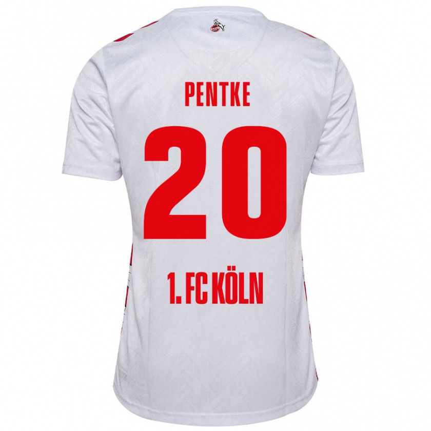 Kandiny Femme Maillot Philipp Pentke #20 Blanc Rouge Tenues Domicile 2024/25 T-Shirt