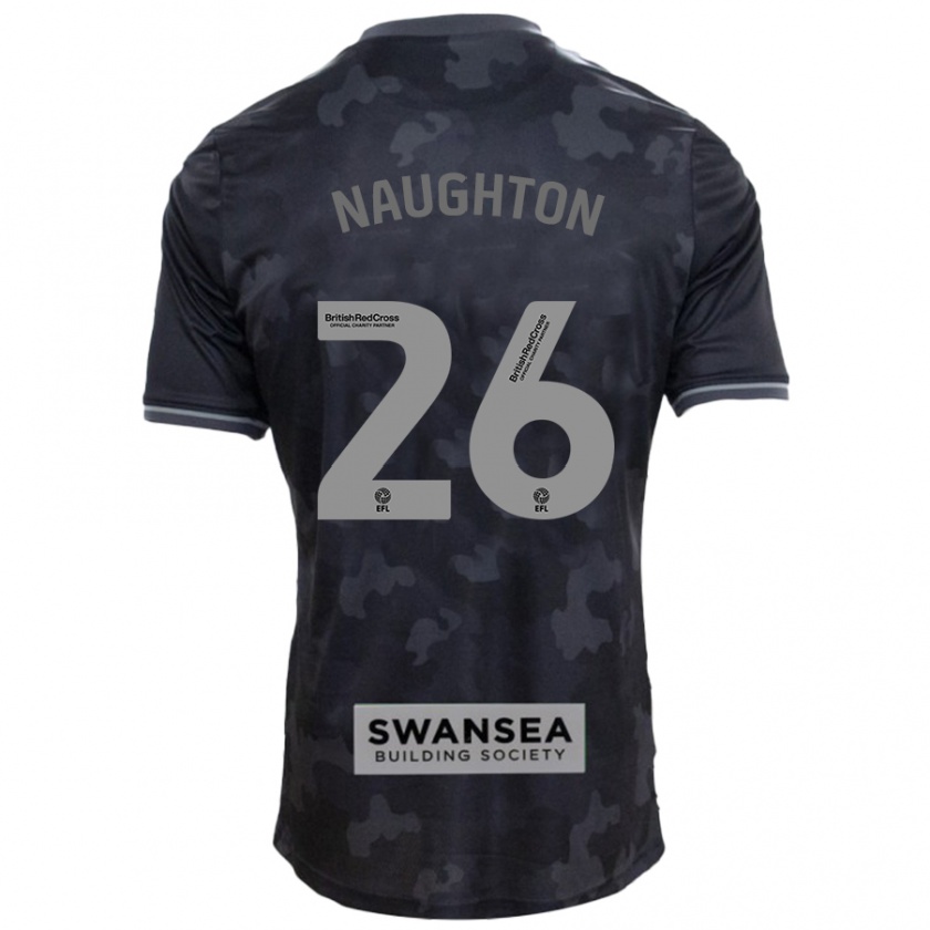 Kandiny Femme Maillot Kyle Naughton #26 Noir Tenues Extérieur 2024/25 T-Shirt