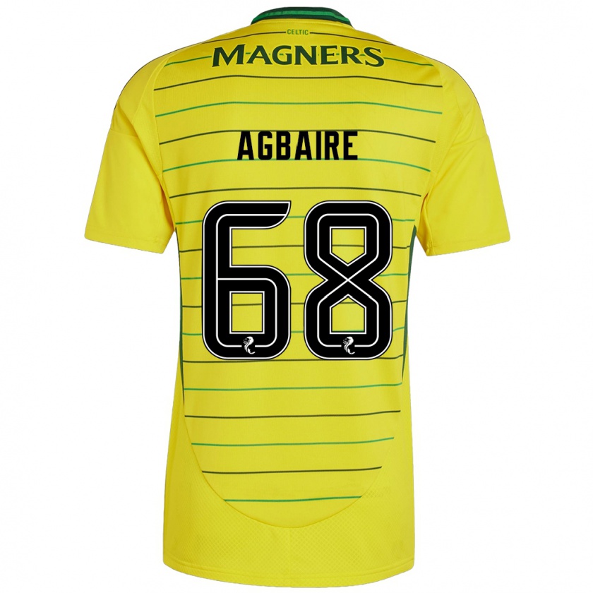 Kandiny Femme Maillot Lenny Agbaire #68 Jaune Tenues Extérieur 2024/25 T-Shirt