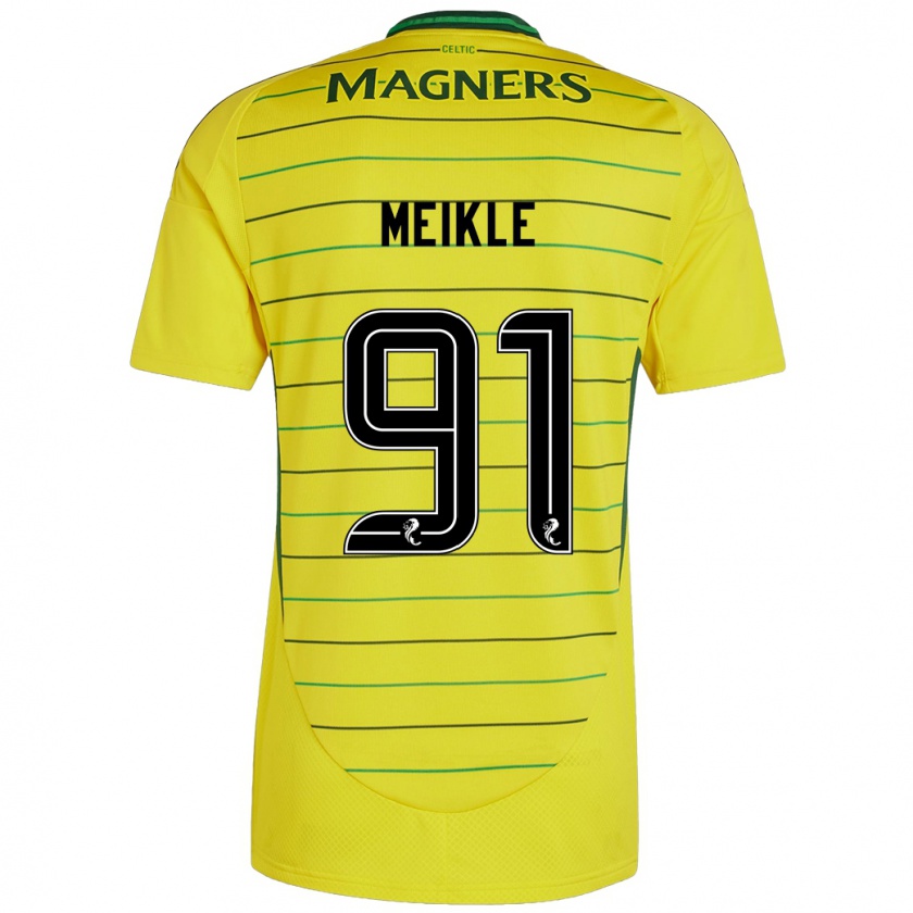 Kandiny Femme Maillot Jamie Meikle #91 Jaune Tenues Extérieur 2024/25 T-Shirt