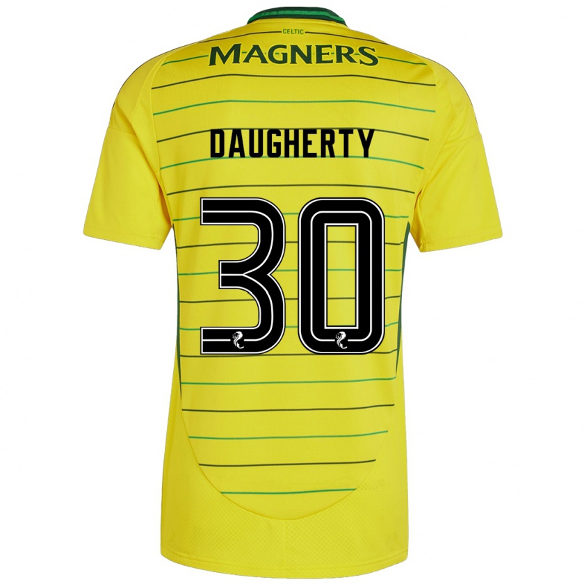 Kandiny Femme Maillot Kelsey Daugherty #30 Jaune Tenues Extérieur 2024/25 T-Shirt