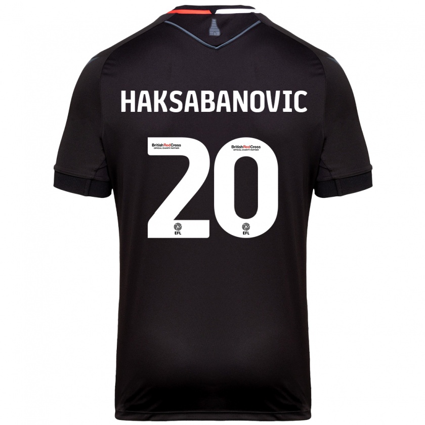 Kandiny Femme Maillot Sead Hakšabanović #20 Noir Tenues Extérieur 2024/25 T-Shirt