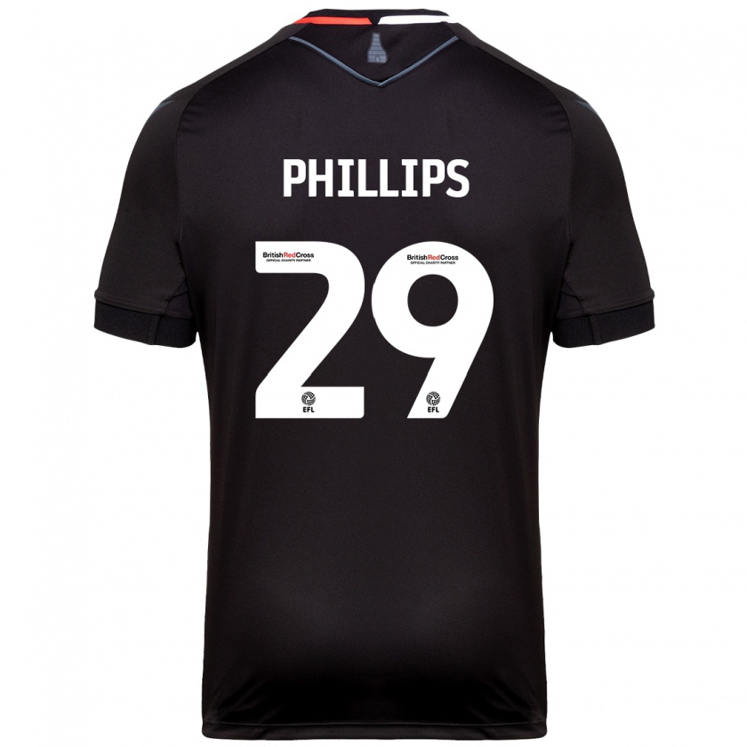 Kandiny Femme Maillot D'margio Wright-Phillips #29 Noir Tenues Extérieur 2024/25 T-Shirt