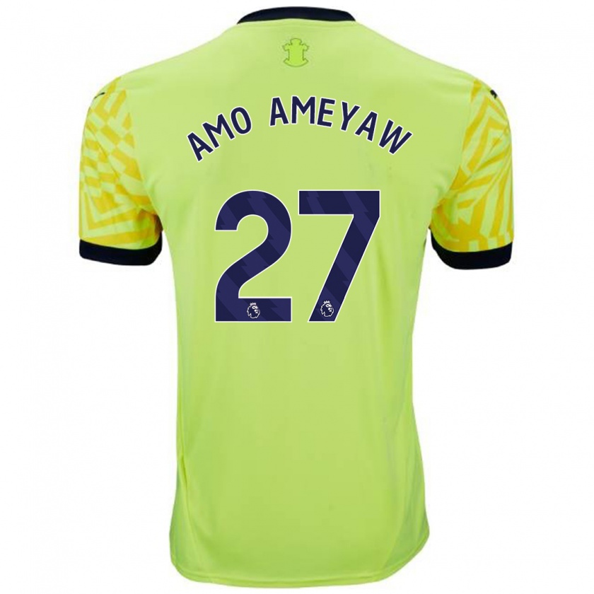 Kandiny Femme Maillot Samuel Amo-Ameyaw #27 Jaune Tenues Extérieur 2024/25 T-Shirt