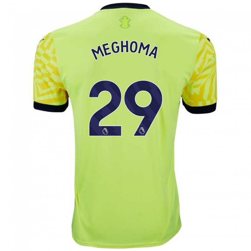 Kandiny Femme Maillot Jayden Meghoma #29 Jaune Tenues Extérieur 2024/25 T-Shirt