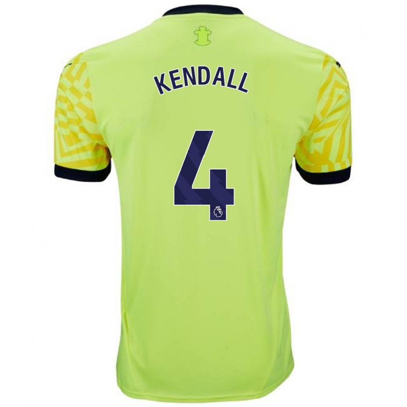 Kandiny Femme Maillot Lucia Kendall #4 Jaune Tenues Extérieur 2024/25 T-Shirt