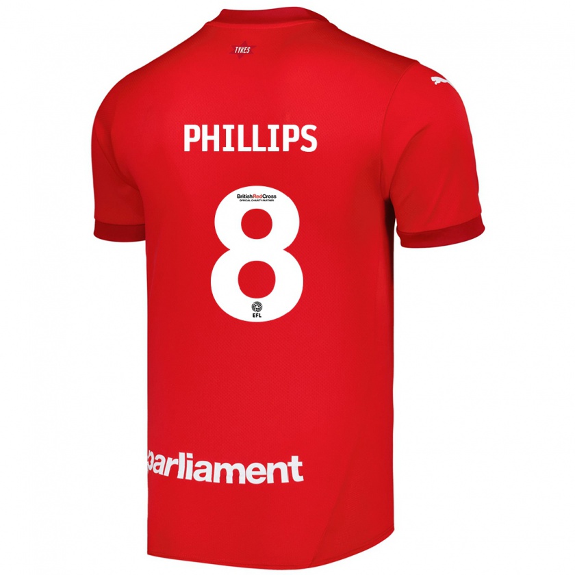 Kandiny Enfant Maillot Adam Phillips #8 Rouge Tenues Domicile 2024/25 T-Shirt