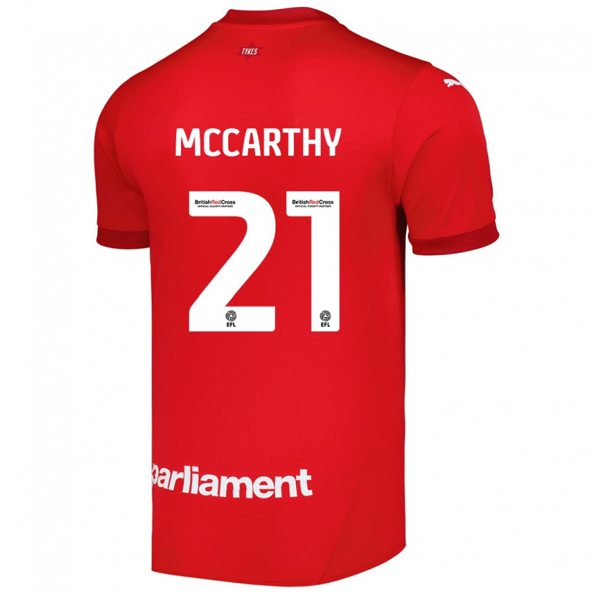 Kandiny Enfant Maillot Conor Mccarthy #21 Rouge Tenues Domicile 2024/25 T-Shirt