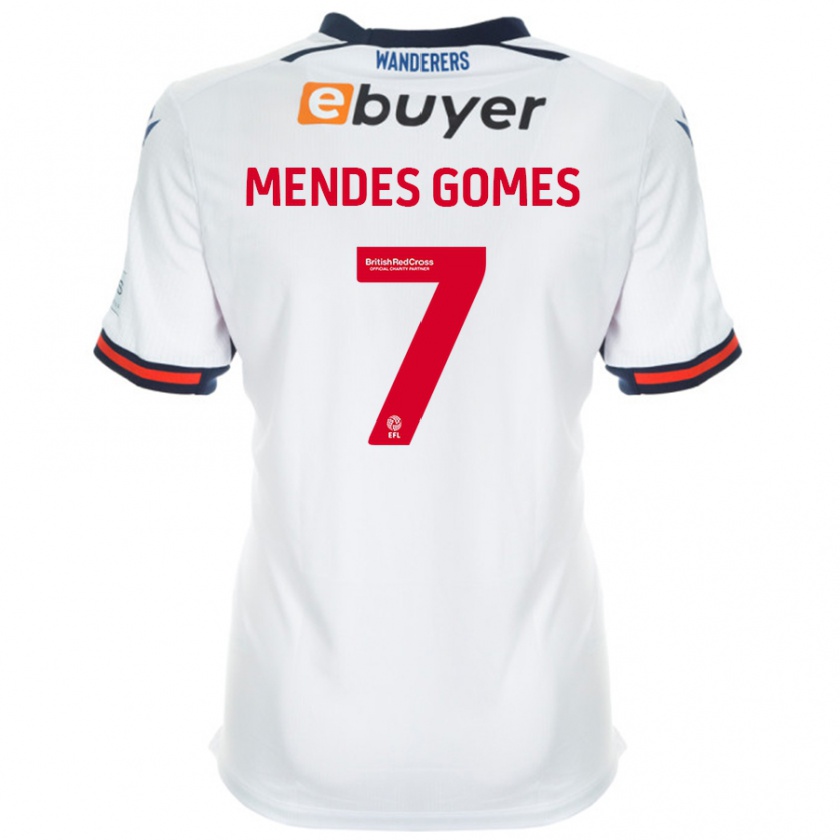 Kandiny Enfant Maillot Carlos Mendes #7 Blanc Tenues Domicile 2024/25 T-Shirt