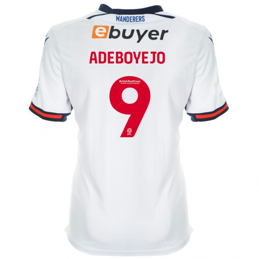 Kandiny Enfant Maillot Victor Adeboyejo #9 Blanc Tenues Domicile 2024/25 T-Shirt