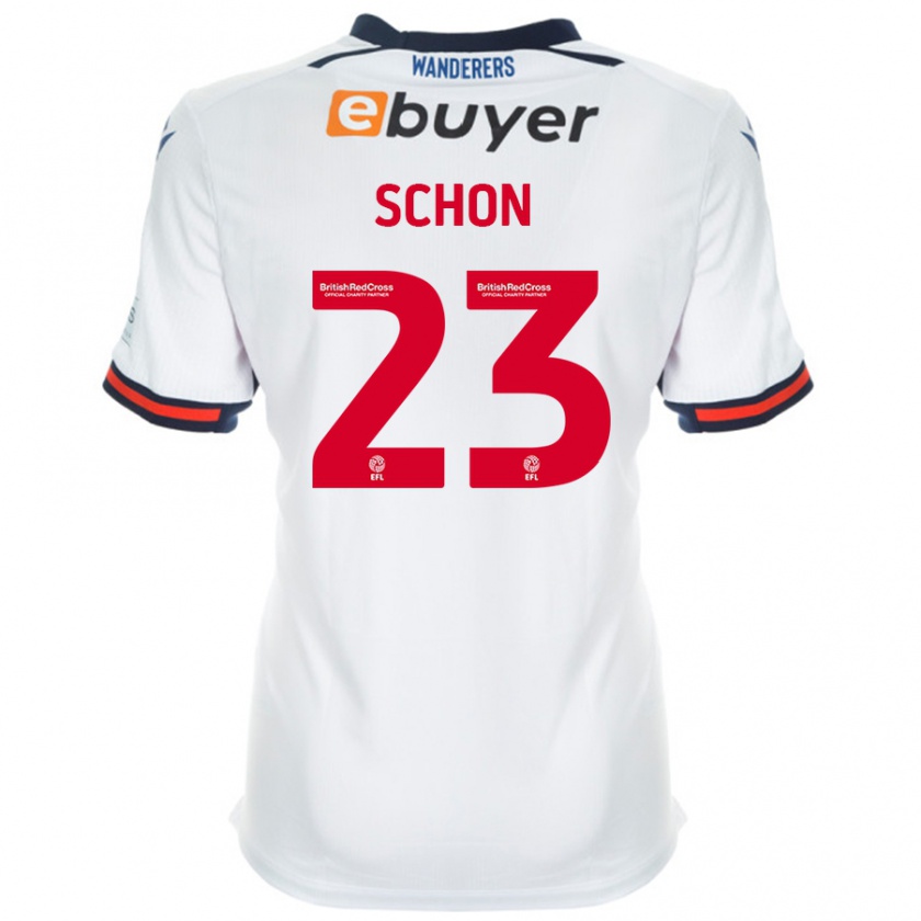 Kandiny Enfant Maillot Szabolcs Schön #23 Blanc Tenues Domicile 2024/25 T-Shirt