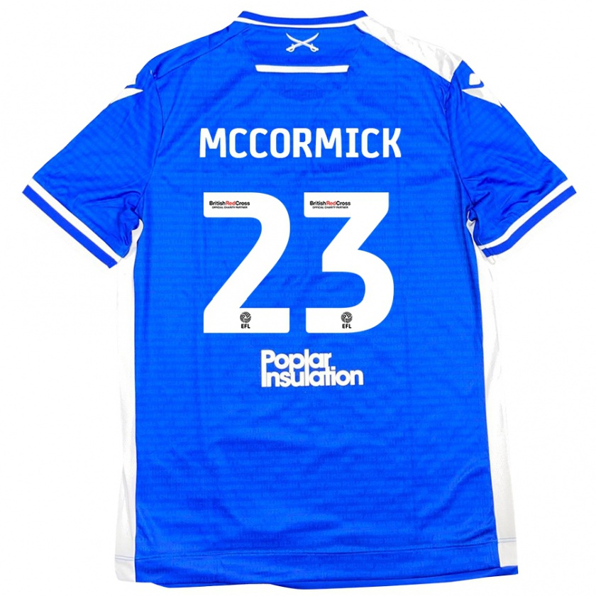 Kandiny Enfant Maillot Luke Mccormick #23 Bleu Blanc Tenues Domicile 2024/25 T-Shirt