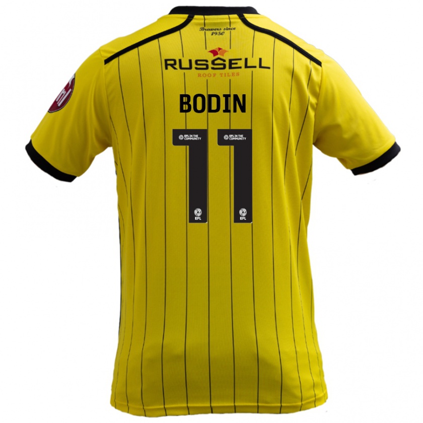 Kandiny Enfant Maillot Billy Bodin #11 Jaune Tenues Domicile 2024/25 T-Shirt