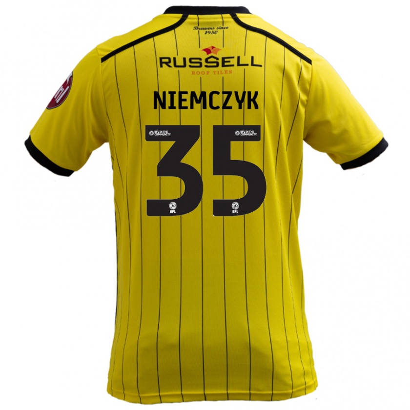 Kandiny Enfant Maillot Jakub Niemczyk #35 Jaune Tenues Domicile 2024/25 T-Shirt