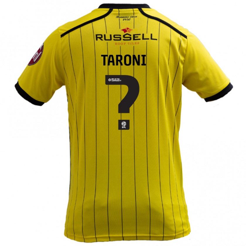 Kandiny Enfant Maillot Josh Taroni #0 Jaune Tenues Domicile 2024/25 T-Shirt