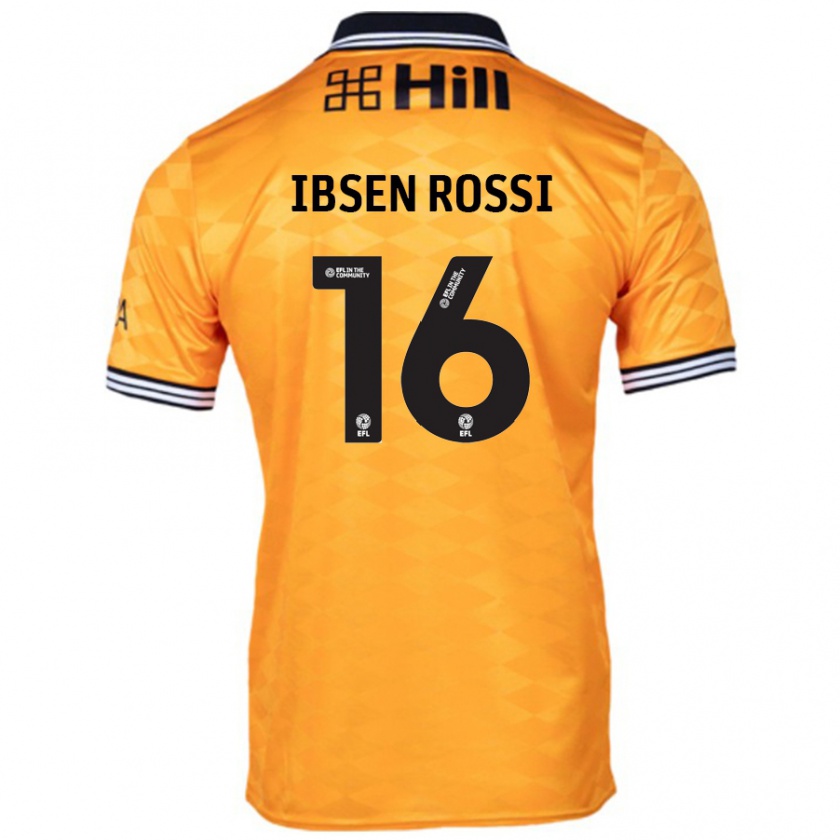 Kandiny Enfant Maillot Zeno Ibsen Rossi #16 Orange Tenues Domicile 2024/25 T-Shirt