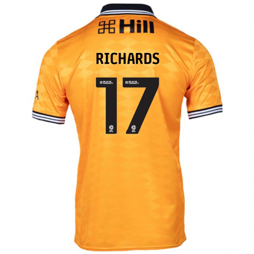 Kandiny Enfant Maillot Taylor Richards #17 Orange Tenues Domicile 2024/25 T-Shirt