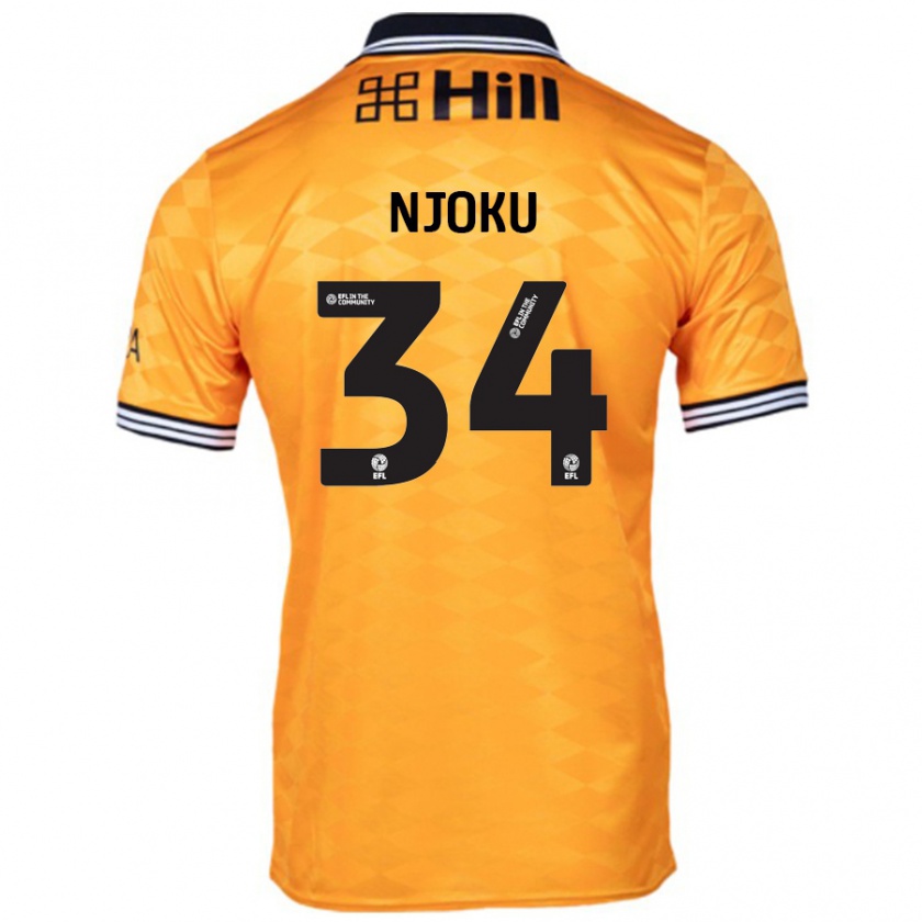 Kandiny Enfant Maillot Brandon Njoku #34 Orange Tenues Domicile 2024/25 T-Shirt