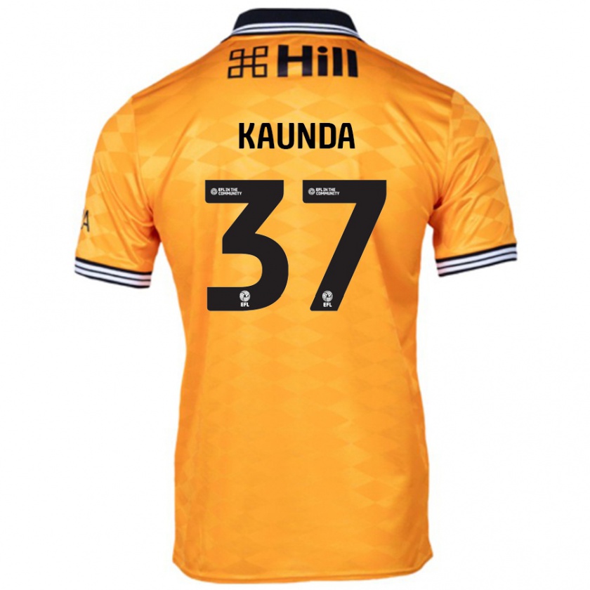 Kandiny Enfant Maillot Amaru Kaunda #37 Orange Tenues Domicile 2024/25 T-Shirt