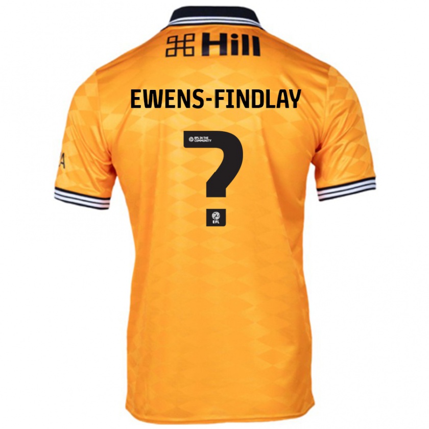 Kandiny Enfant Maillot Ty Ewens-Findlay #0 Orange Tenues Domicile 2024/25 T-Shirt