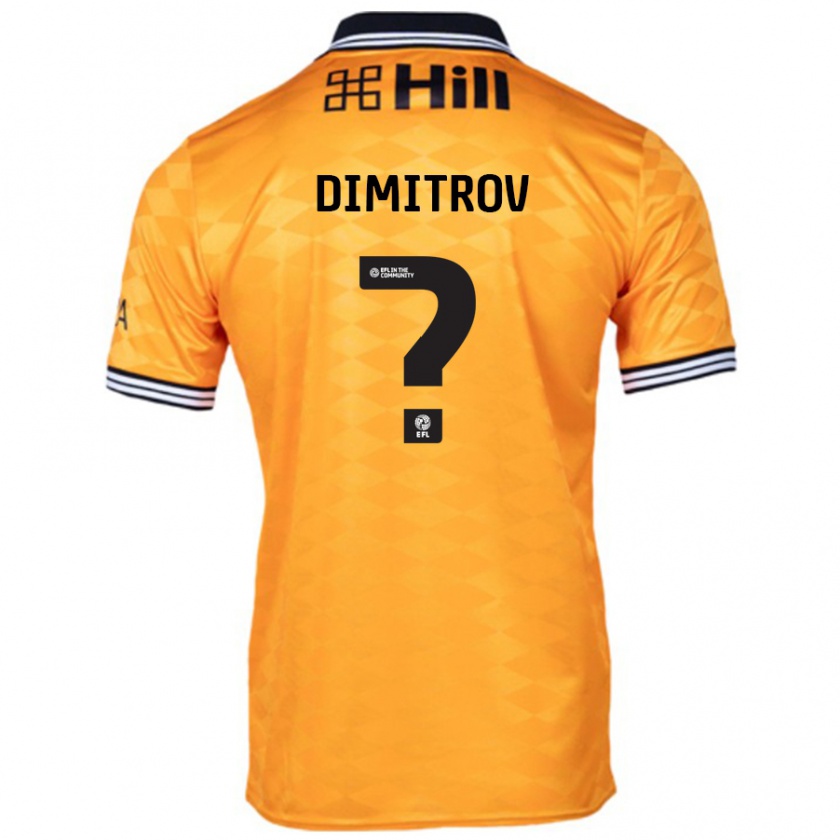 Kandiny Enfant Maillot Aleksandar Dimitrov #0 Orange Tenues Domicile 2024/25 T-Shirt