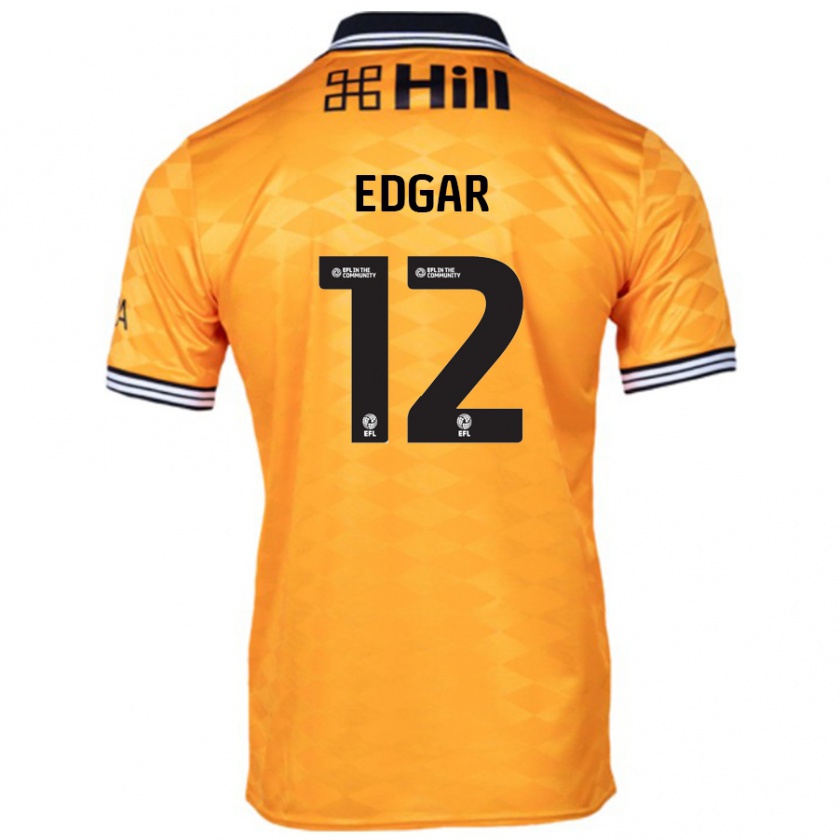 Kandiny Enfant Maillot Sammy Edgar #12 Orange Tenues Domicile 2024/25 T-Shirt