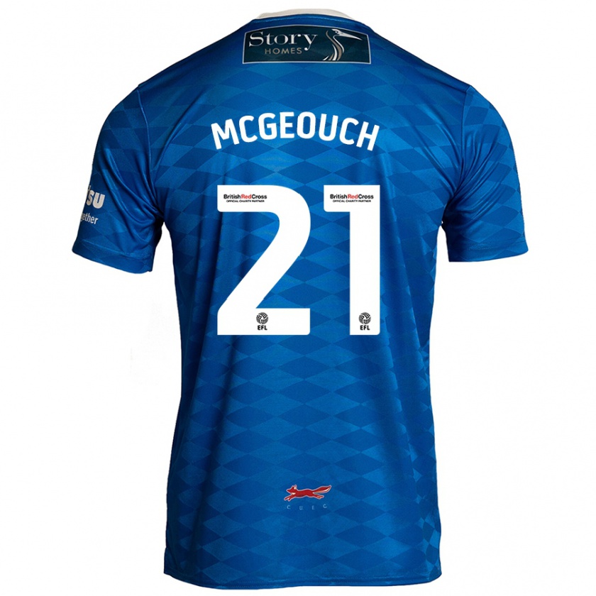 Kandiny Enfant Maillot Dylan Mcgeouch #21 Bleu Tenues Domicile 2024/25 T-Shirt