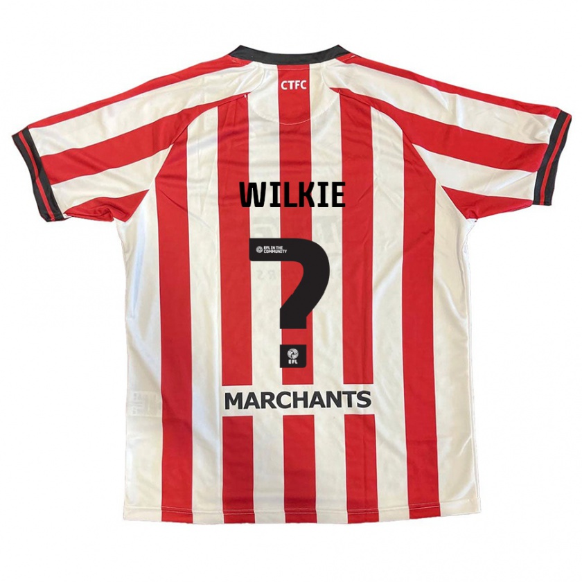 Kandiny Enfant Maillot Alex Wilkie #0 Rouge Blanc Tenues Domicile 2024/25 T-Shirt