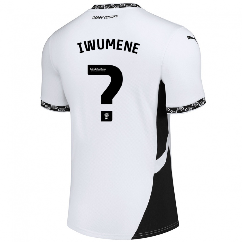 Kandiny Enfant Maillot Alex Stepien-Iwumene #0 Blanc Noir Tenues Domicile 2024/25 T-Shirt