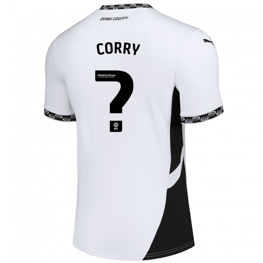 Kandiny Enfant Maillot Sean Corry #0 Blanc Noir Tenues Domicile 2024/25 T-Shirt