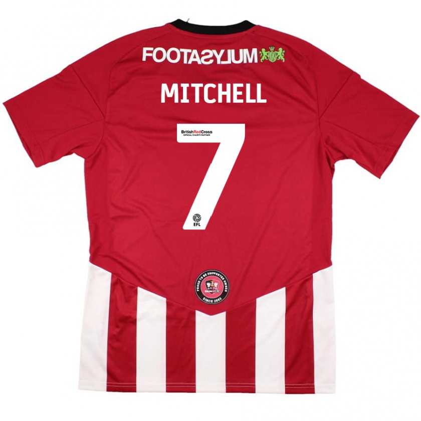 Kandiny Enfant Maillot Demetri Mitchell #7 Rouge Blanc Tenues Domicile 2024/25 T-Shirt