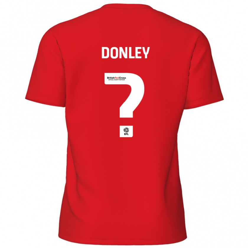 Kandiny Enfant Maillot Jamie Donley #0 Rouge Tenues Domicile 2024/25 T-Shirt