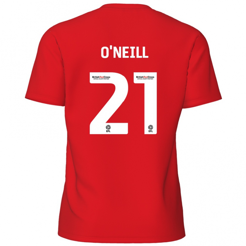 Kandiny Enfant Maillot Ollie O'neill #21 Rouge Tenues Domicile 2024/25 T-Shirt