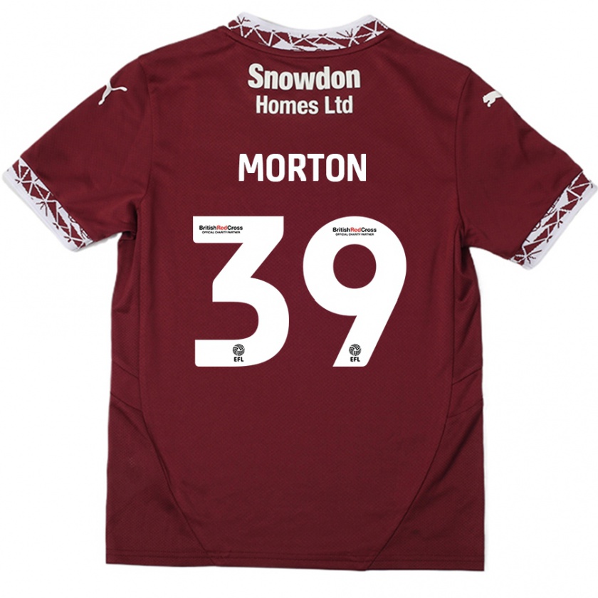 Kandiny Enfant Maillot Callum Morton #39 Bordeaux Tenues Domicile 2024/25 T-Shirt