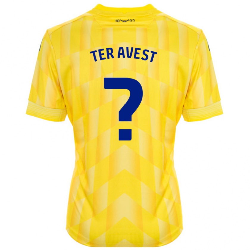 Kandiny Enfant Maillot Hidde Ter Avest #0 Jaune Tenues Domicile 2024/25 T-Shirt