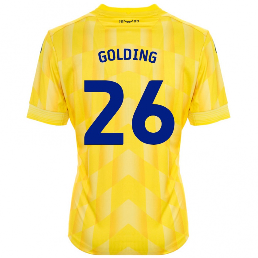 Kandiny Enfant Maillot James Golding #26 Jaune Tenues Domicile 2024/25 T-Shirt