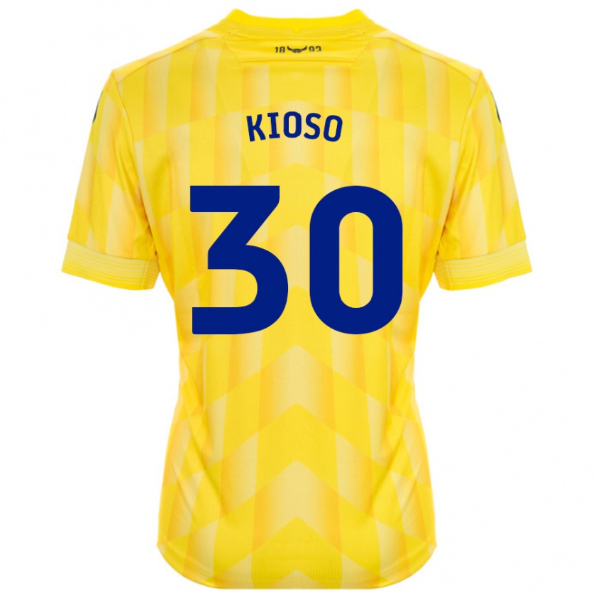 Kandiny Enfant Maillot Peter Kioso #30 Jaune Tenues Domicile 2024/25 T-Shirt